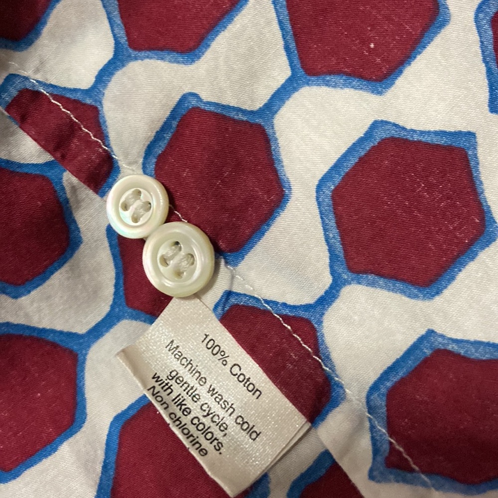 J. Crew Hexagon Print Button-Down Pullover Shirt - image 5